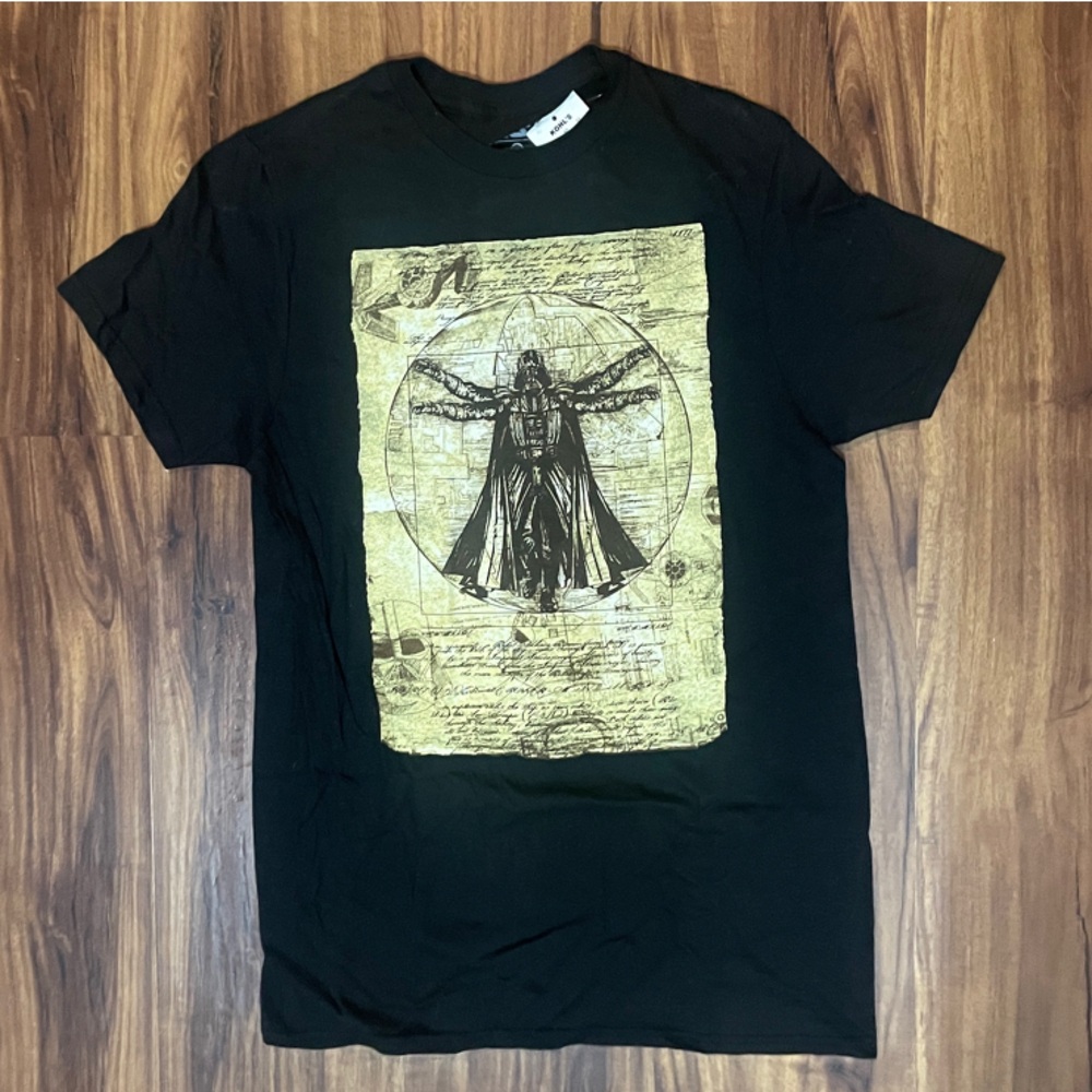 Black Graphic T-Shirt with Artistic Print